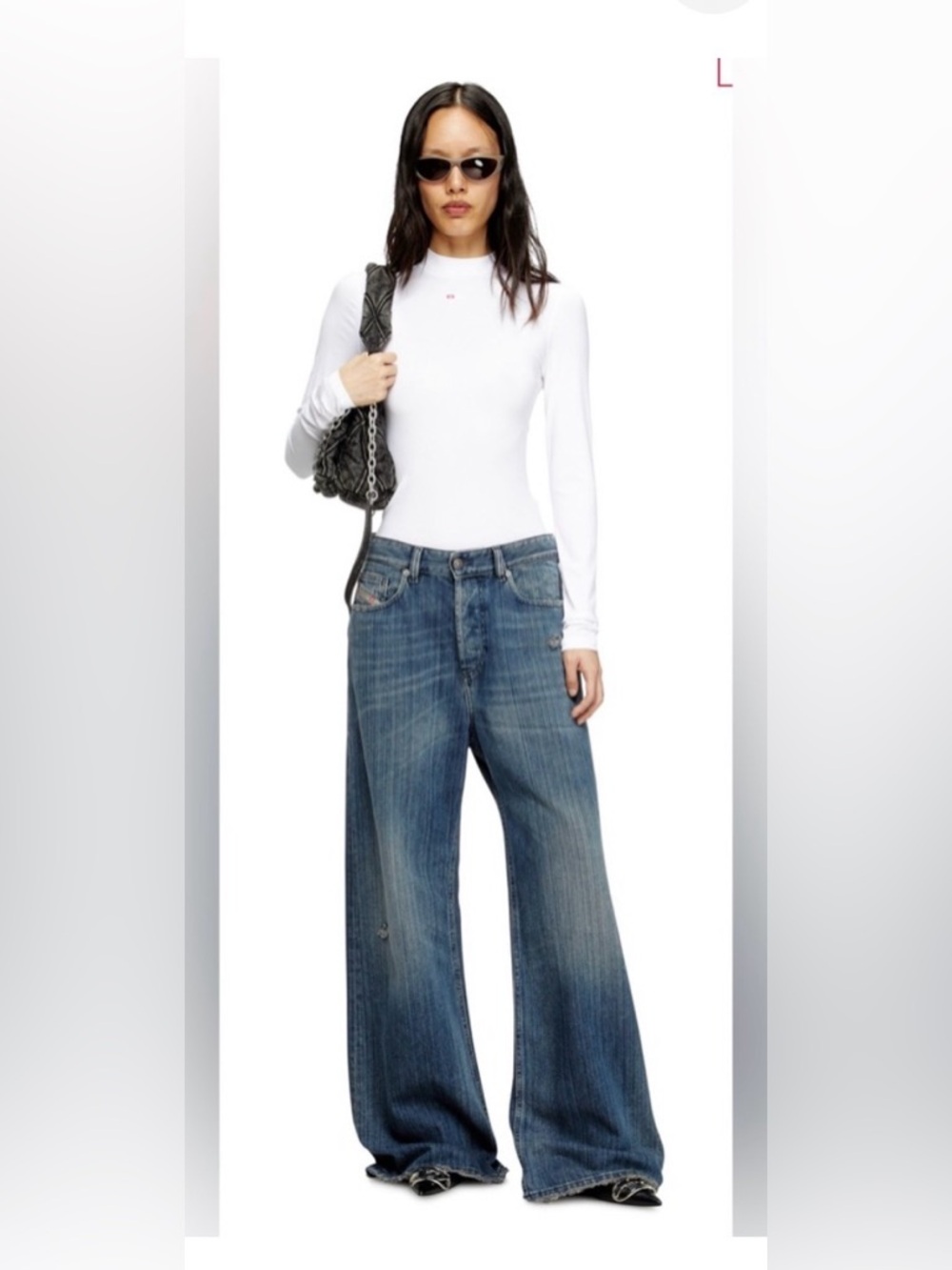 Diesel d-sire blue denim 5-pocket jeans with red interior print